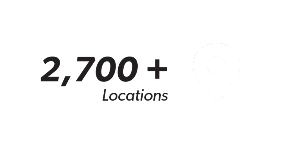 2,700+ Locations